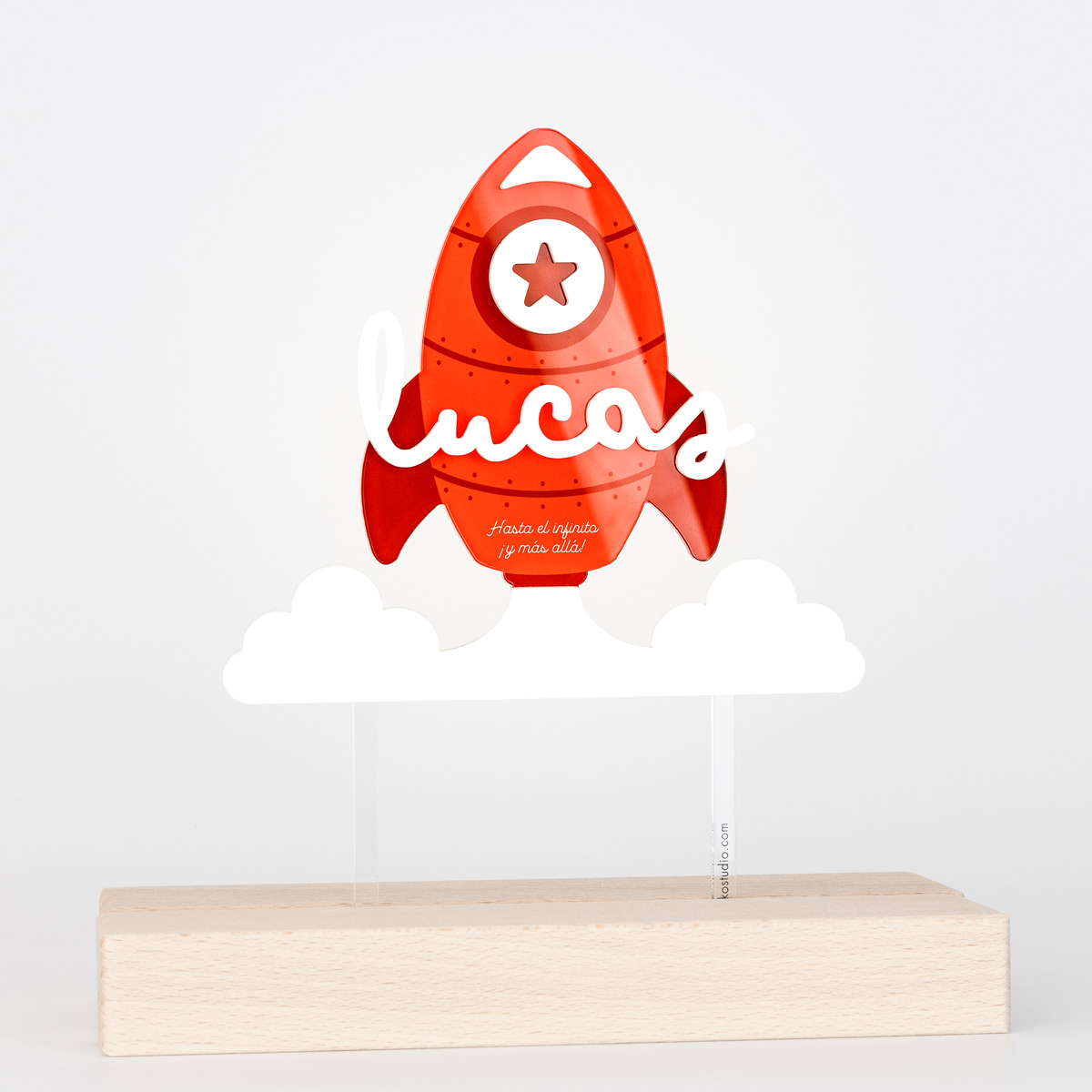 cake-topper-cohete-rojo-base-kuko-studio