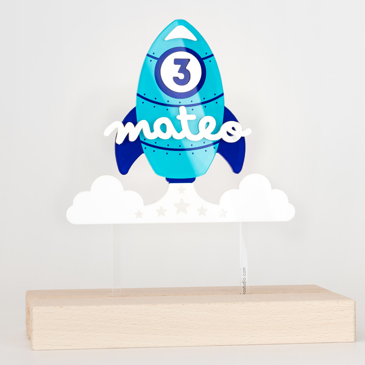 cake-topper-metacrilato-azul-base
